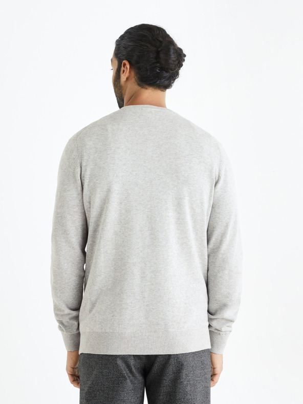 Celio Hellgrauer Herrenpullover Celio Befirstv