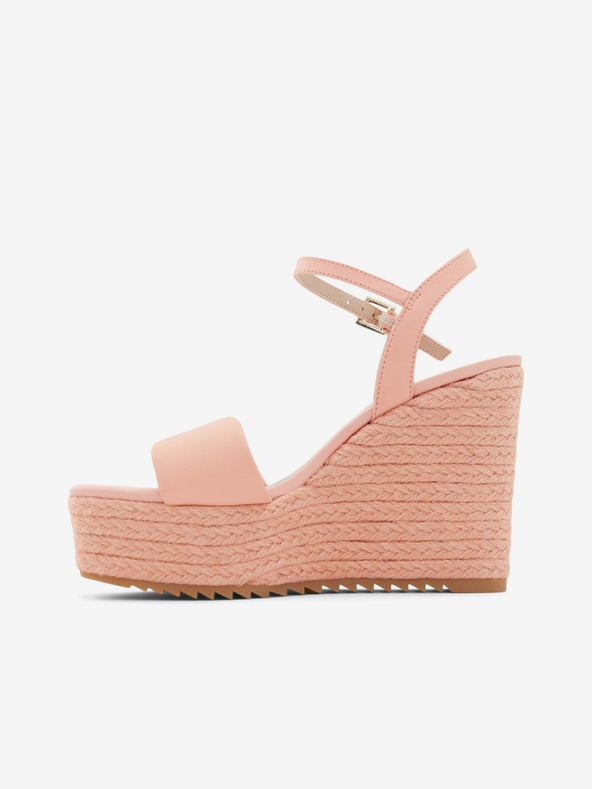 Aldo Aprikosenfarbene Damen-Keilsandalen aus Leder ALDO Jeigh