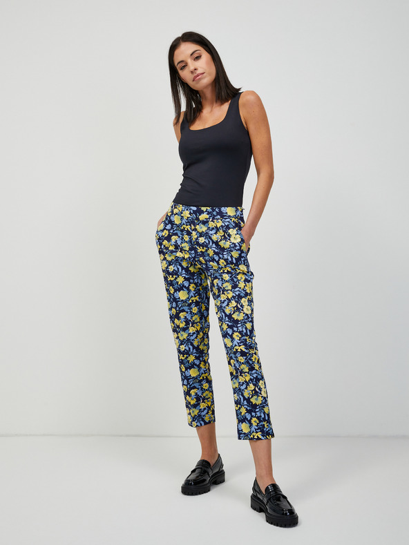 Orsay Gelb-blaue geblümte Hose ORSAY