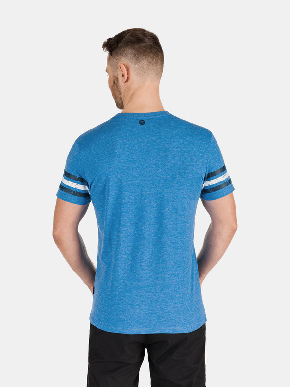 Sam 73 Blaues bedrucktes Herren-T-Shirt SAM 73