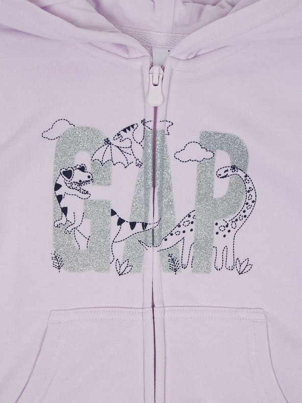 GAP Violetter Kapuzenpullover für Mädchen mit Reißverschluss und Kapuze GAP