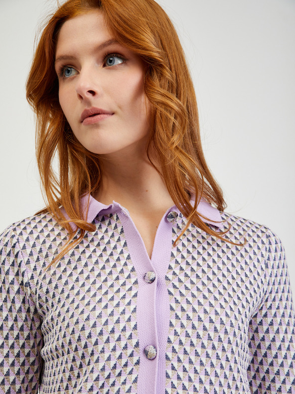 Orsay Helllila gemusterter Damen Cardigan ORSAY