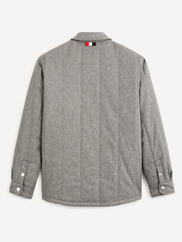 Celio Graue Herren Winterjacke Celio Dustripes