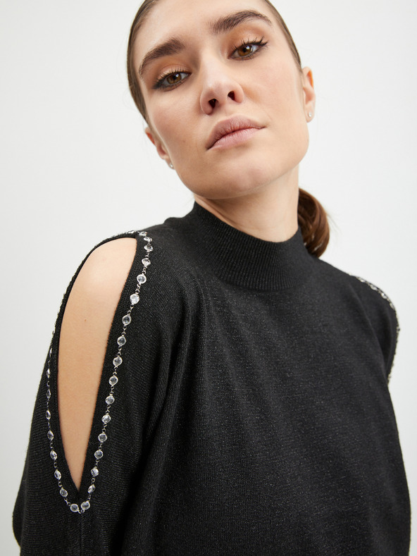 Orsay Schwarze Damen Strickjacke mit Ausschnitten ORSAY