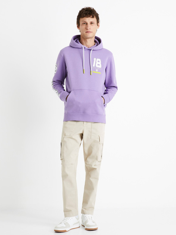 Celio Lila Herren-Kapuzenpullover Celio Dragon Ball Z