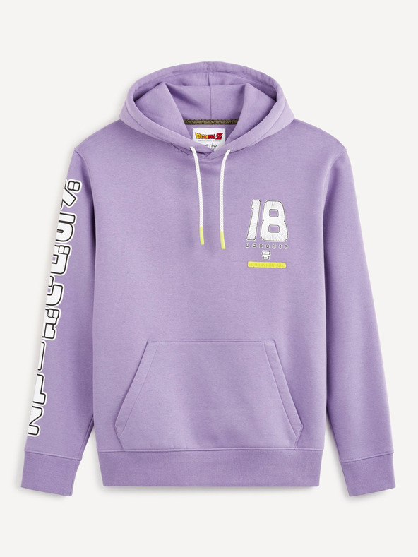 Celio Lila Herren-Kapuzenpullover Celio Dragon Ball Z