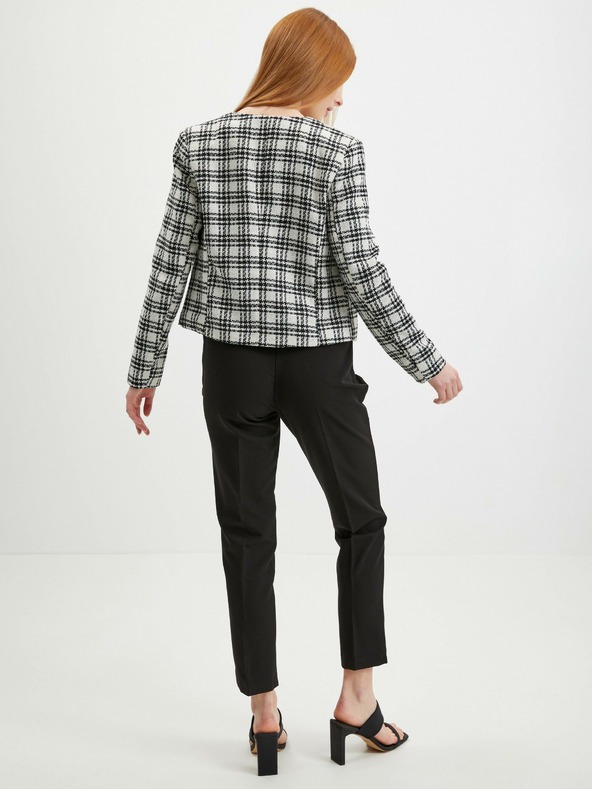 Orsay Schwarz-weiß karierte Damenjacke ORSAY