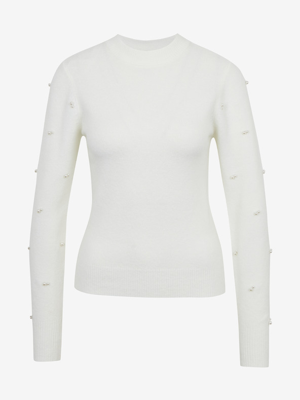 Orsay Weißer Damen Pullover mit dekorativen Details ORSAY