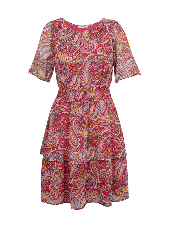 Orsay Rot und rosa gemustertes Damenkleid ORSAY