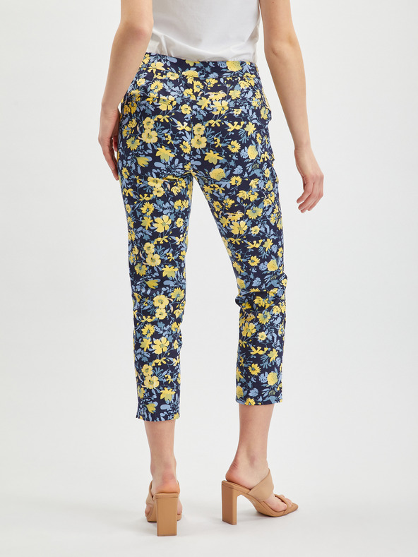 Orsay Gelbe und blaue geblümte Hose für Damen ORSAY