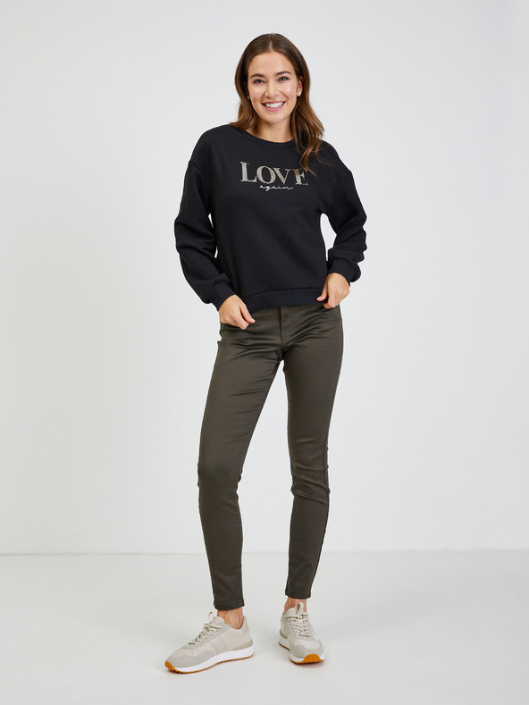 Orsay Schwarzes lockeres Damen Sweatshirt ORSAY