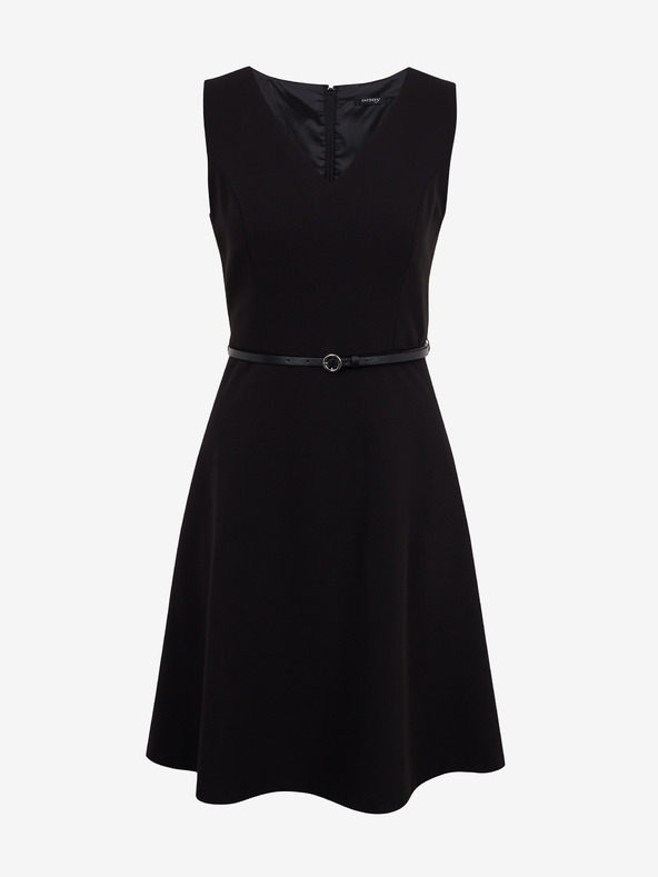 Orsay Schwarzes Damenkleid mit Gürtel ORSAY