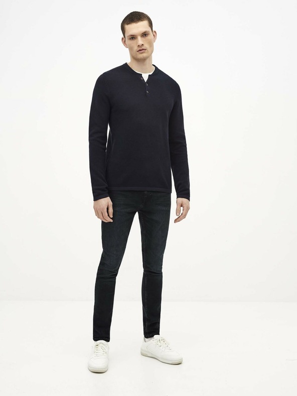 Celio Dunkelblauer Pullover Celio Techillpic