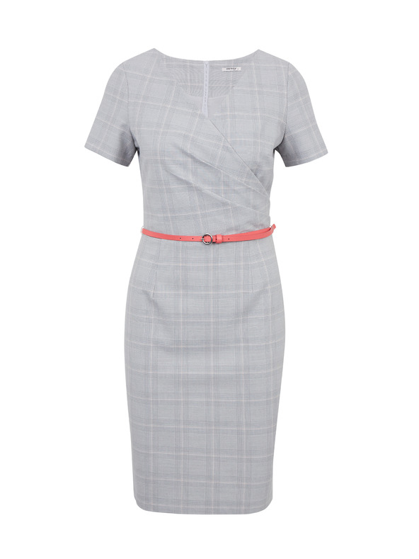 Orsay Grau kariertes Damen-Kleid ORSAY