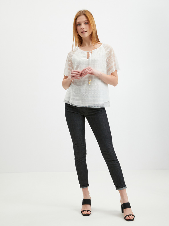 Orsay Weiße Damen-Spitzenbluse ORSAY