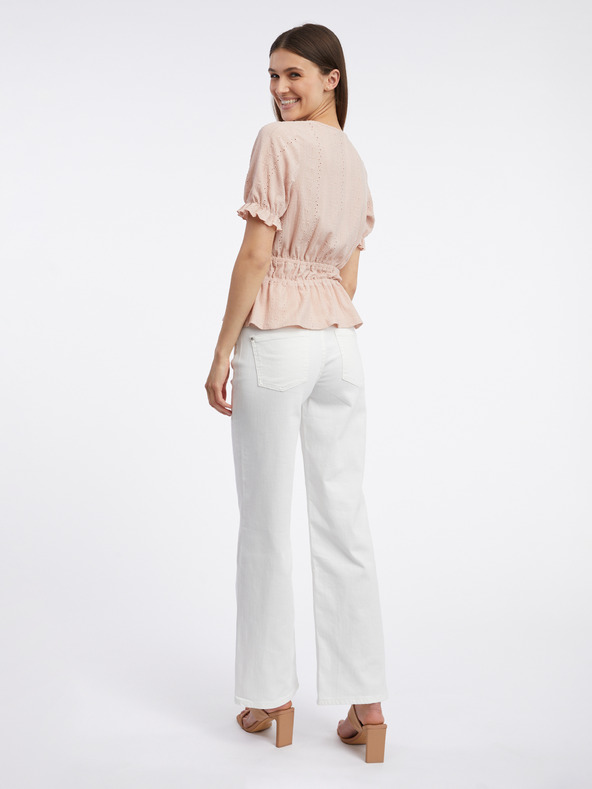 Orsay Hellrosa gemusterte Damenbluse ORSAY