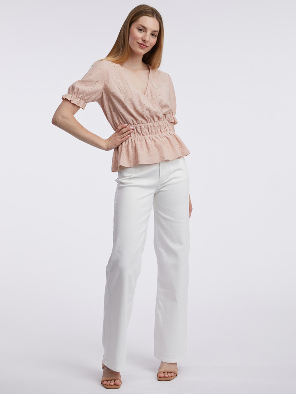 Orsay Hellrosa gemusterte Damenbluse ORSAY