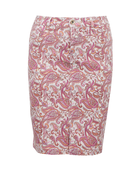 Orsay Rosa gemusterter Damen-Denimrock ORSAY