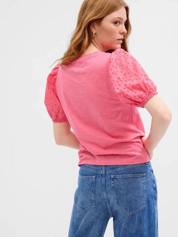GAP T-Shirt mit Spitzenärmeln GAP