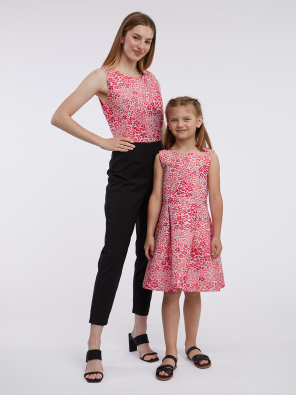 Orsay Rosa und schwarzer geblümter Damen-Jumpsuit ORSAY