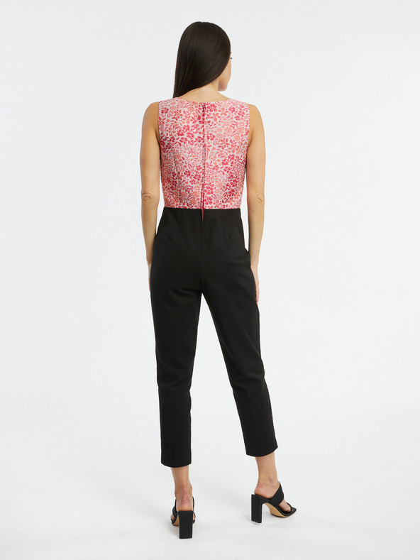 Orsay Rosa und schwarzer geblümter Damen-Jumpsuit ORSAY
