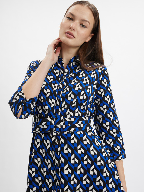 Orsay Schwarz-blau gemustertes Damenkleid ORSAY