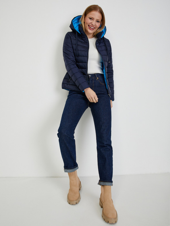 Orsay Dunkelblaue Damen-Winter-Steppjacke ORSAY