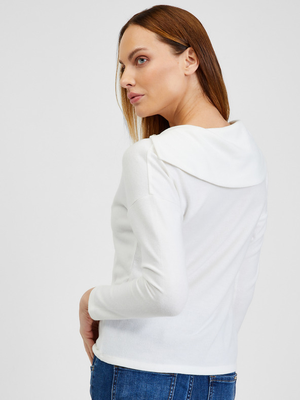 Orsay Weißes Damen-T-Shirt mit dekorativen Details ORSAY