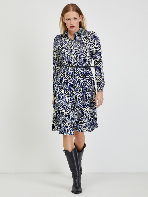 Orsay Blau-weiß gemustertes Damenkleid ORSAY