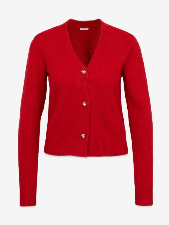 Orsay Roter Damen Cardigan mit Wolle ORSAY