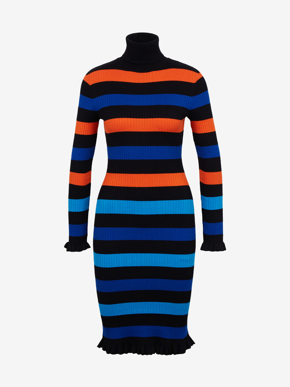 Orsay Orange und blau gestreiftes Damenkleid ORSAY