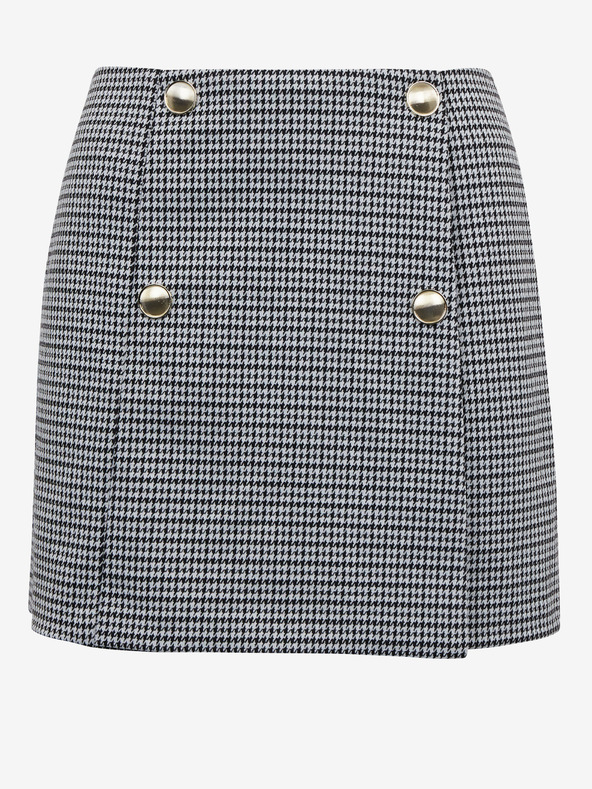 Orsay Weiß-schwarz karierter Damenrock ORSAY