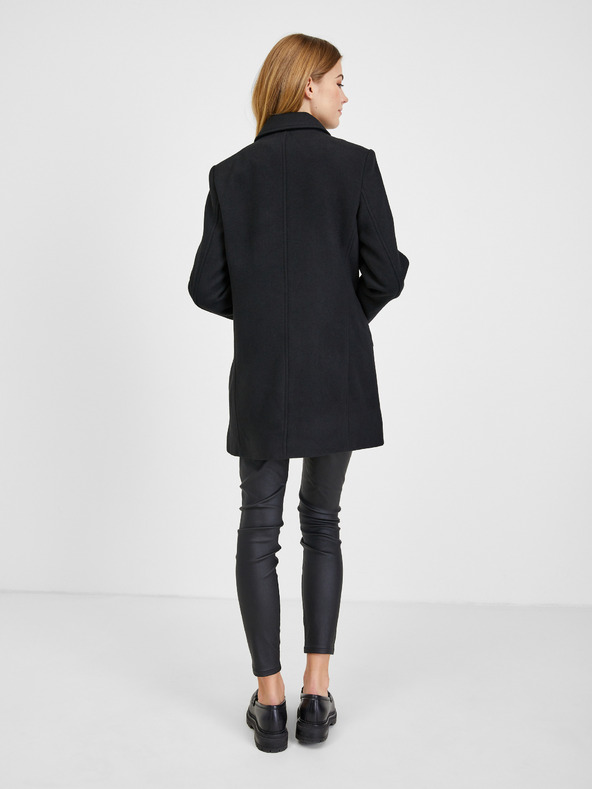 Orsay Schwarzer Damen-Wintermantel mit Wolle ORSAY