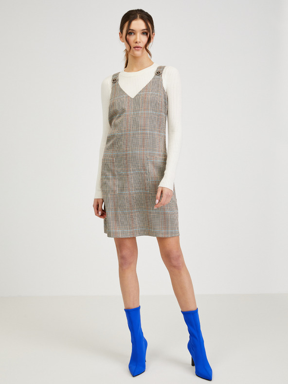 Orsay Braunes kariertes Kleid ORSAY
