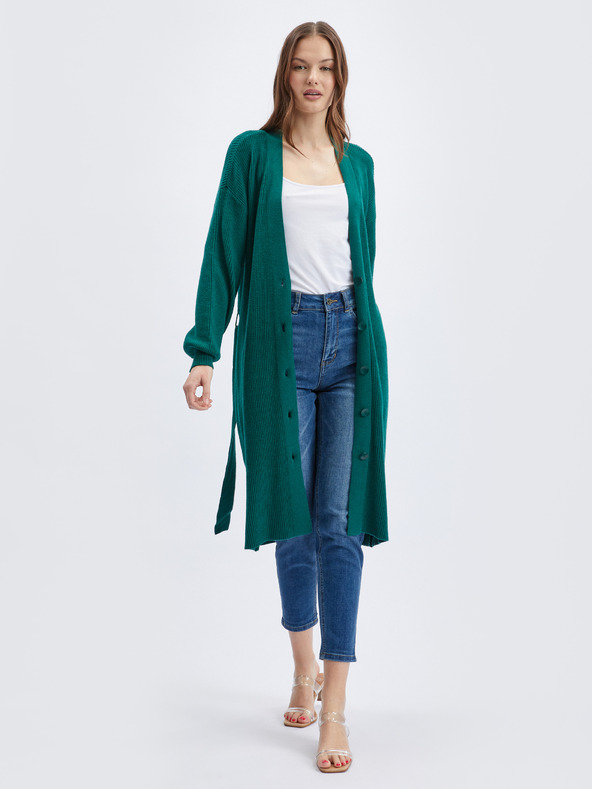 Orsay Petrolfarbener Damen Long Cardigan ORSAY