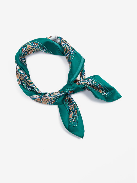 Orsay Petrolblauer gemusterter Satin-Schal ORSAY