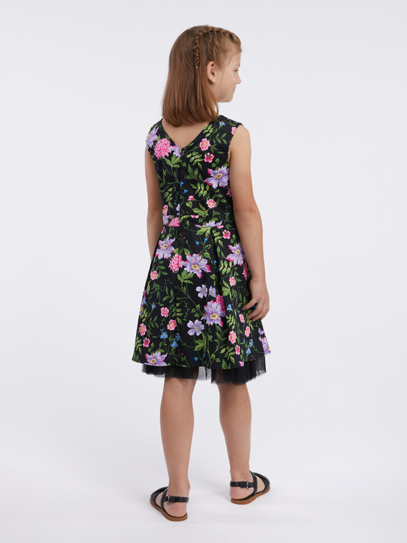 Orsay Schwarzes Blumenkleid für Mädchen ORSAY