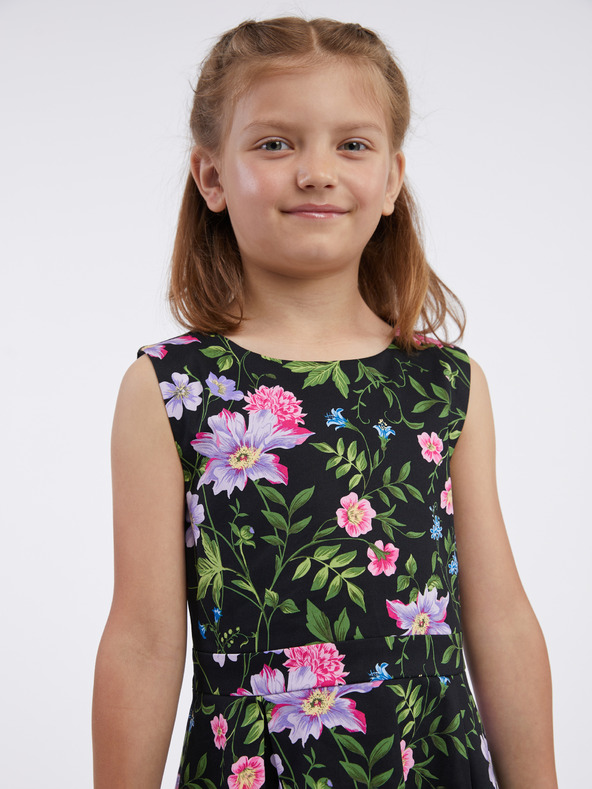 Orsay Schwarzes Blumenkleid für Mädchen ORSAY