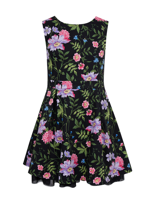 Orsay Schwarzes Blumenkleid für Mädchen ORSAY