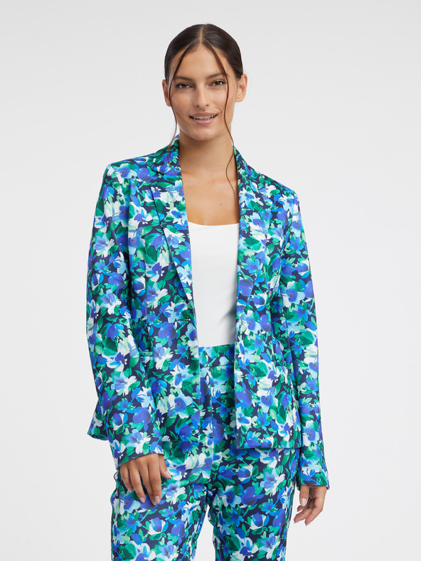 Orsay Grüne und blaue mit Blumenmuster Damenjacke ORSAY