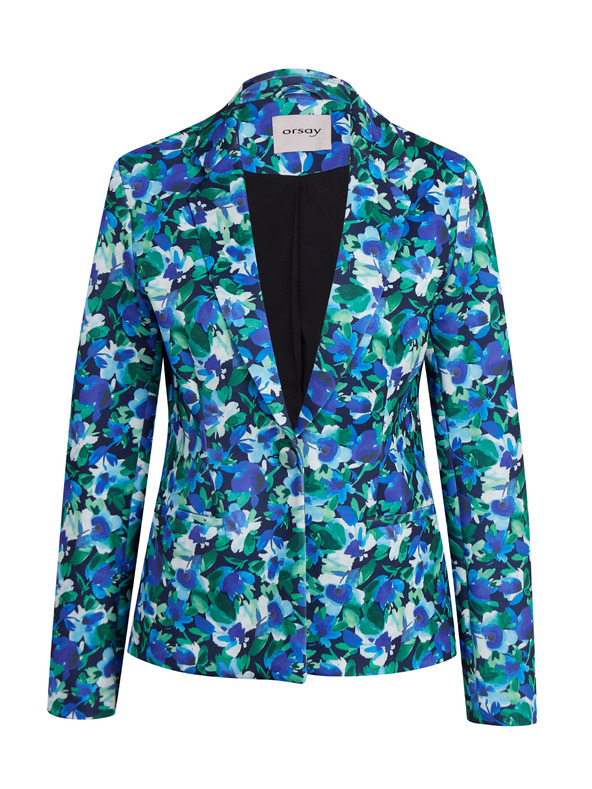 Orsay Grüne und blaue mit Blumenmuster Damenjacke ORSAY