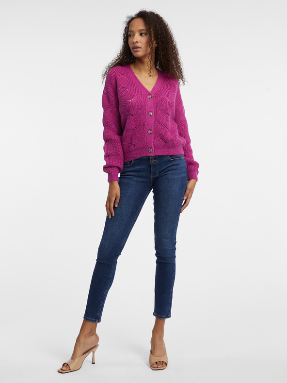 Orsay Dunkelrosa Damen Strickjacke ORSAY