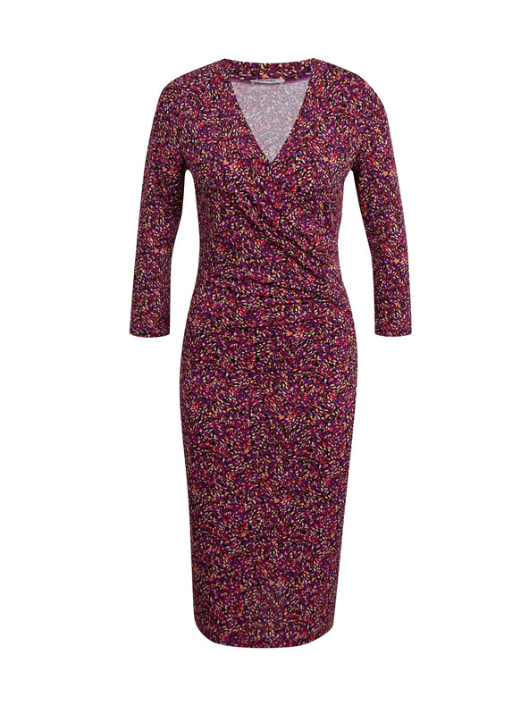 Orsay Lila gemustertes Damen Etuikleid ORSAY