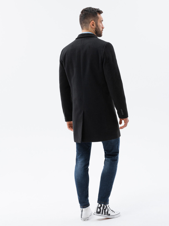 Ombre Clothing Schwarzer Leichter Herrenmantel Ombre Kleidung