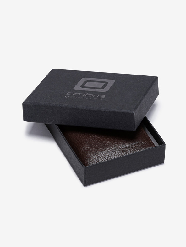 Ombre Clothing Herrenbrieftasche aus Leder - bronze A608