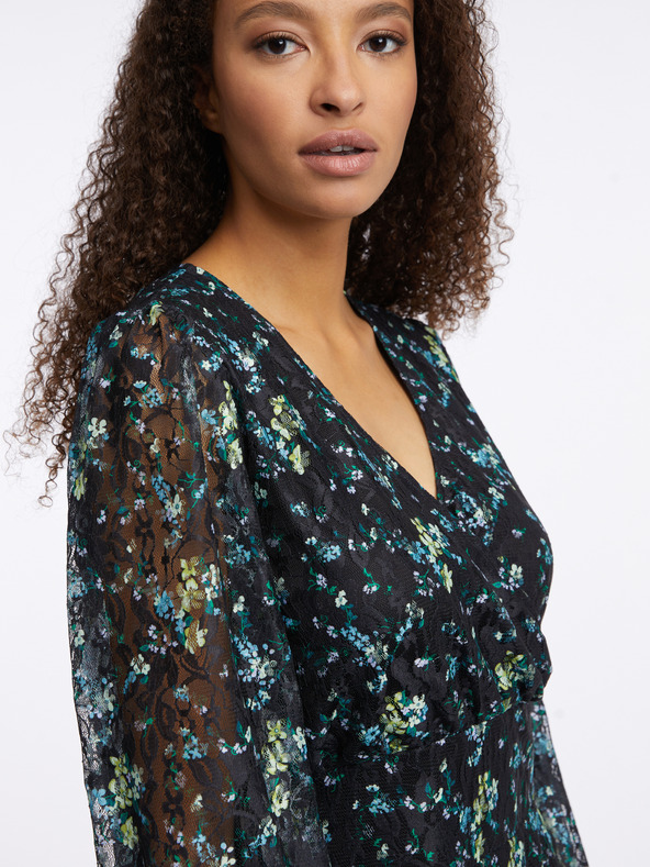 Orsay Schwarzes Damen Blumenkleid ORSAY