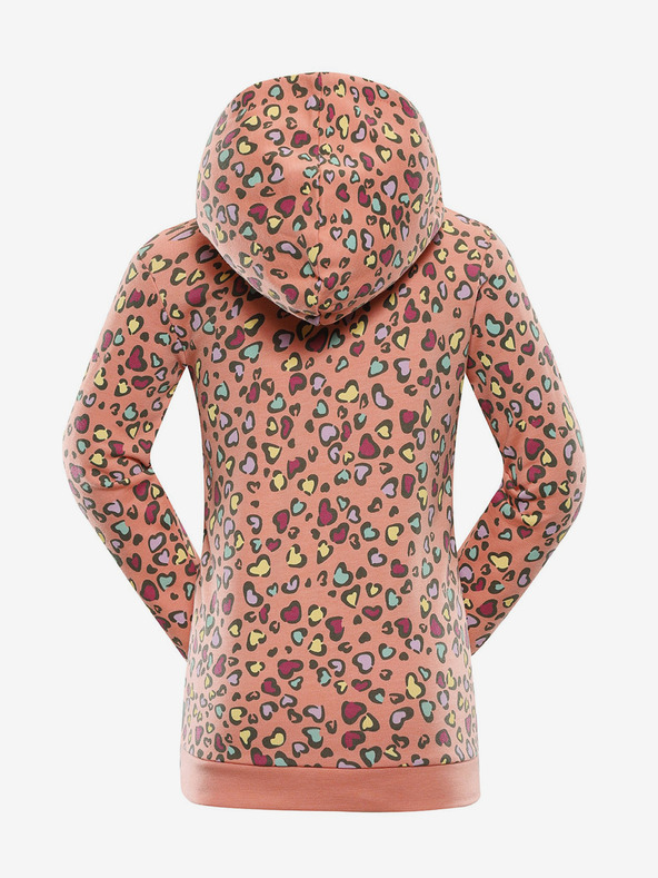 NAX Orangefarbenes gemustertes Mädchen-Sweatshirt NAX NALO