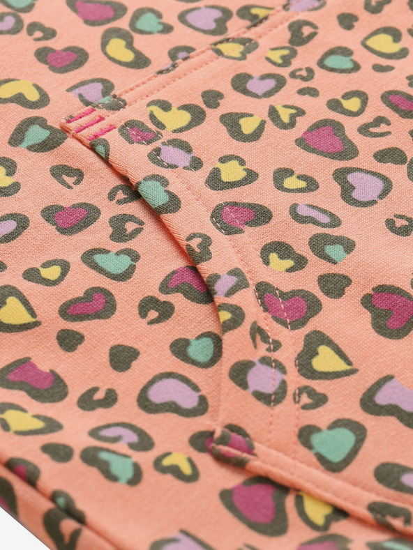 NAX Orangefarbenes gemustertes Mädchen-Sweatshirt NAX NALO
