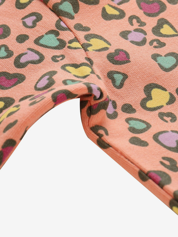 NAX Orangefarbenes gemustertes Mädchen-Sweatshirt NAX NALO