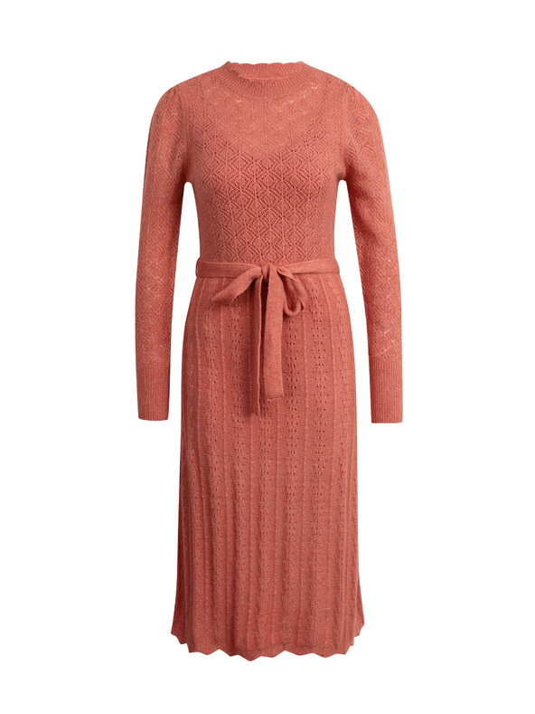 Orsay Ziegelfarbenes Damen-Pulloverkleid mit Wollmischung ORSAY